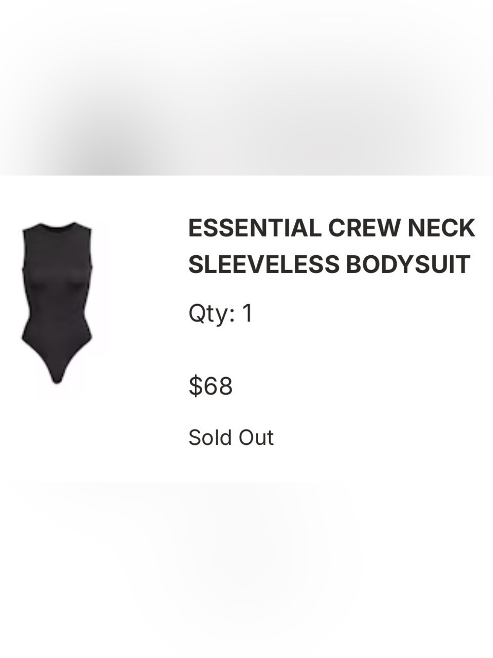 SKIMS Essential Crew Neck Sleeveless Bodysuit - Black